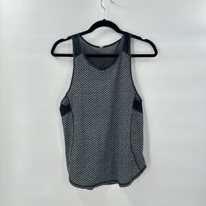Lululemon Black White Speckled Mesh‎ Tank Top Womens Small Athletic Workout *